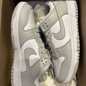 Size 7W Grey Nike Dunks Low